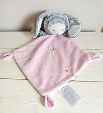 Mots d'enfants doudou plat ours déguisé en lapin rose Douce nuit Siplec