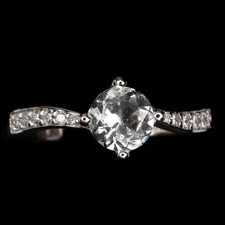 925 Bague en Argent Rond