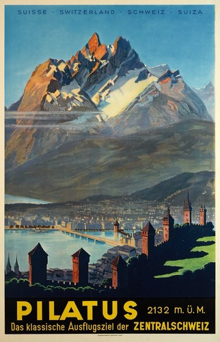 Affiche poster luzern - affiche,