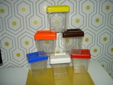 Lot de 6 Boites plastique Gigogne - design Vintage 1970 Cox WV pic nic CAMPING