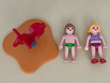 Playmobil lot plage enfants fille garçon cheval à bascule Mer vacances maillot