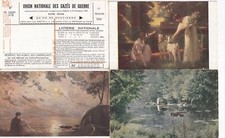 Lot of 4 Antique Postcards WAR