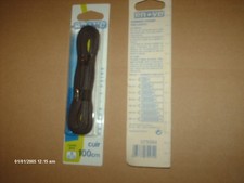 UNE PAIRE DE LACETS  CUIR  marron 3mm LONG 100cm