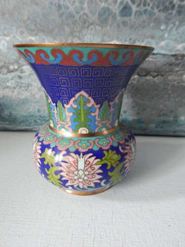 Lot vases en email - vases,