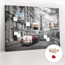 Tableau en liège Pour les notes décoratif 140x100 Vieille ville automobile