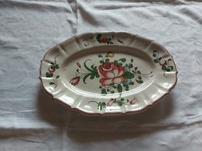 GRAND PLAT EN CERAMIQUE , FAIENCE , VARAGE , MOUSTIER 