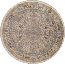 Tapis Oriental Rond En Laine