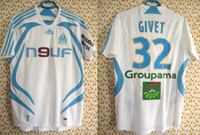 Maillot Olympique Marseille 2007 / 08 Givet #32 Adidas OM Neuf Télécom - S