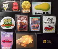 lot 10 autocollants anciens STICKERS RENAULT TURBO- F1-R5-R9-R14-4L- année 70 80