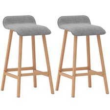 HOMCOM Lot de 2 tabouret de