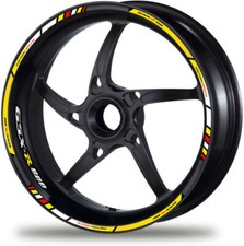 Autocollant de roue moto Suzuki GSXR 600 rouge blanc GSX-R600 12 autocollants...