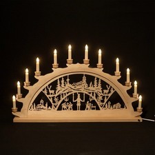 Bois Arches Erzgebirge Pyramide Sculpté Monts Métallifères Arc Lumineux