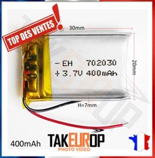 3,7 V 400 mAh Lipo Li polymère rechargeable 702030 batterie pour montre intellig
