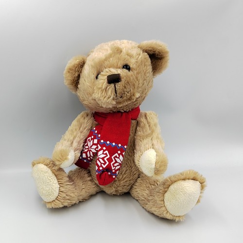 Peluche ours beige articulé