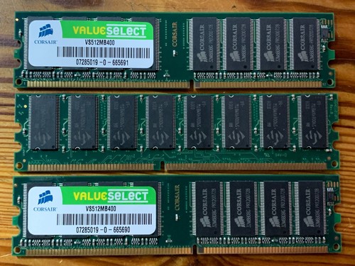 Lot corsair 3x512mb 400 - 3,