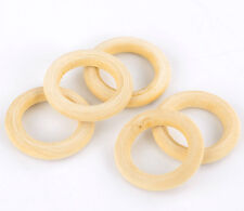 Lot 5 Anneaux Rondelle en Bois