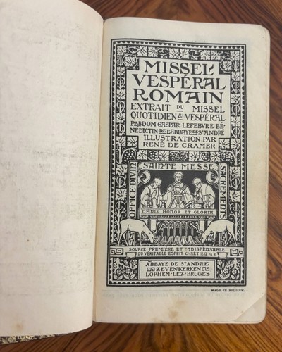 Missel vespéral romain - vespéral,