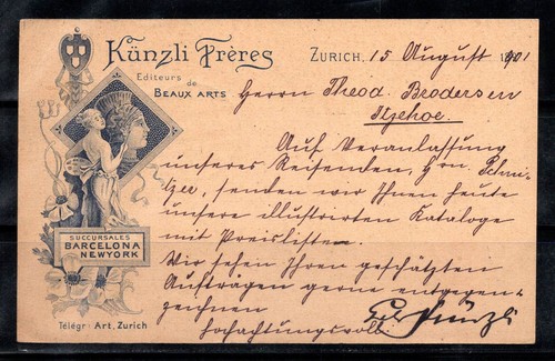 Zurich 1901 carte - carte, postale