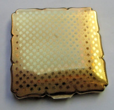 Ancien poudrier complet couleur or finement gravé STRATTON MADE IN ENGLAND