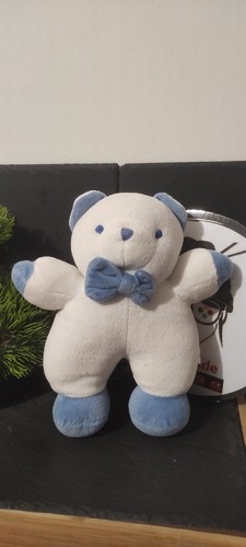 Peluche ours parents bleu - peluche,