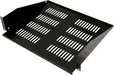 2U 19-Inch Universal Server Shelf Rack Mount Vented Cantilever Center Mount Shel