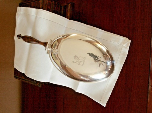 Vintage crescent silver plate - crescent,