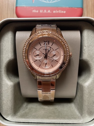 Montre fossil or - montre, rose