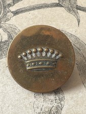 Ancien Bouton de Livrée Couronne de Comte Belle Jardinière Comtale Noblesse