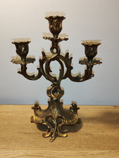 Ancien Chandelier Bougeoir Régule   Vintage A Saisir 