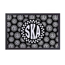 Tapis De Porte À Motif À Carreaux Noir Et Blanc - 60Cm X 40Cm