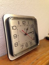 SUPERBE HORLOGE jaz inox  DESIGN  AN 50 60  70 vintage 