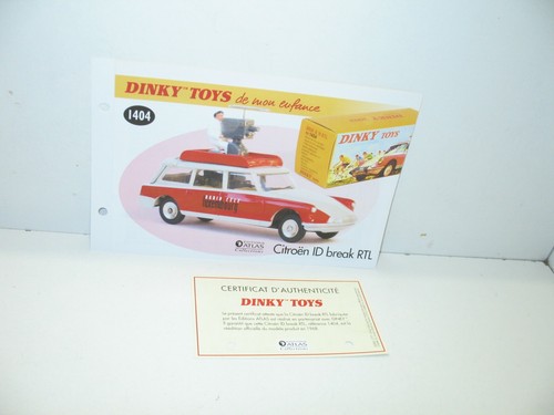 Fiche certif dinky toys - +, certif.