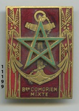 Insigne troupes coloniales , Bon. Comorien Mixte , ( DOM.  )