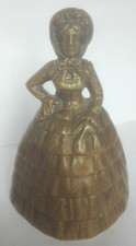 ancienne cloche de table en bronze femme élégante
