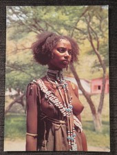 OLD PHOTO POSTCARD - AFRICA - ETHIC ORIGINAL NUDE TRIBAL WOMAN -