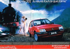 PUBLICITE ADVERTISING 065  1986  PEUGEOT 205 ( 2p) UN SACRE NUMERO
