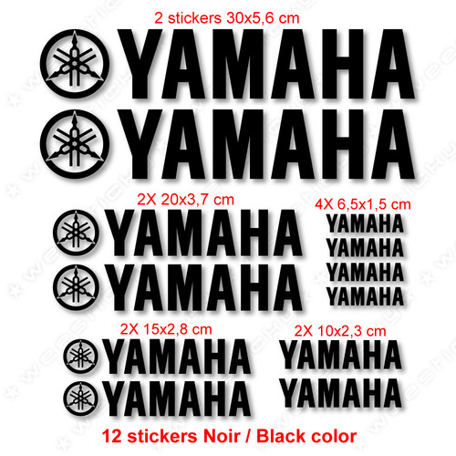 Stickers yamaha noir - 12,
