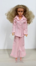 Tailleur pantalon rose pour poupée mannequin clone Barbie Petra vintage 70's