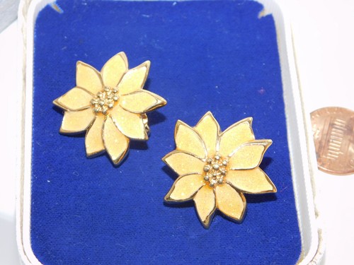 Vintage jaune émail - or,