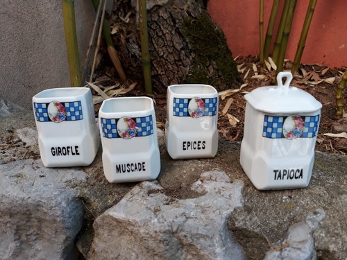 Lot pots epice porcelaine - 4,