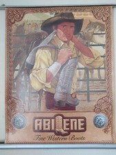 Affiche Abilene bottes santiag cowboy rodéo western 58 x 74 cm poster publicité
