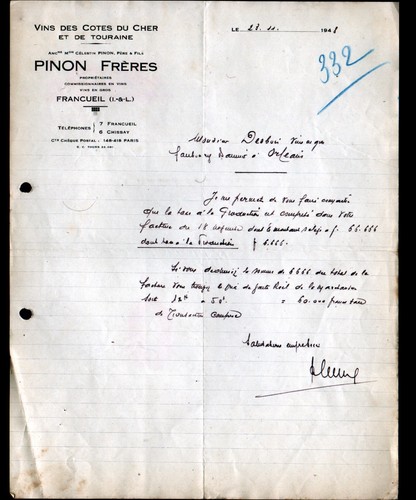 Francueil vins des - (37),