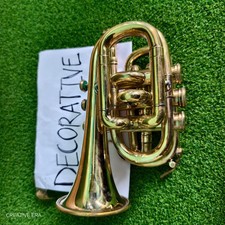 Clairon Instrument Trompette Avec 3 Vanne Domicile Solide Laiton Poli Design