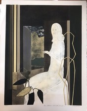 André MINAUX 1923-1986.Sabrina.Lithographie dédicacée au modèle SBD.EA.65x50