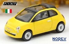 Fiat 500 reliftée de 1987 3 portes jaune - NOREV - Echelle 1/87 - Ho