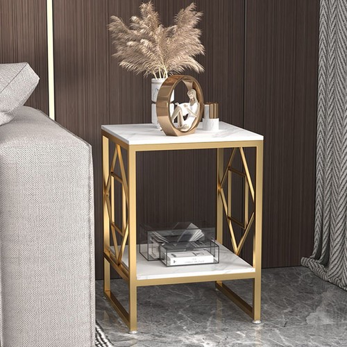 Tier bed side accent marble - 2,