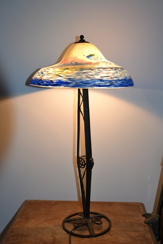 Grande lampe art déco fer - lampe,