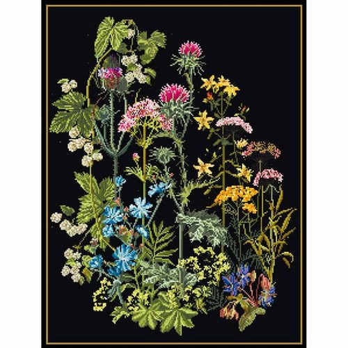 Kit point compté fleurs - ,