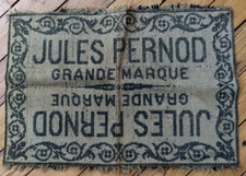ANCIEN TAPIS DE JEU DE CARTES PUBLICITAIRE ABSINTHE JULES PERNOD Bar Estaminet
