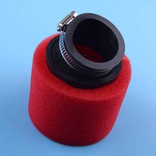 Red 40mm Bent Angled Foam Pod Air Filter Pit Quad Dirt Bike ATV Buggy A5